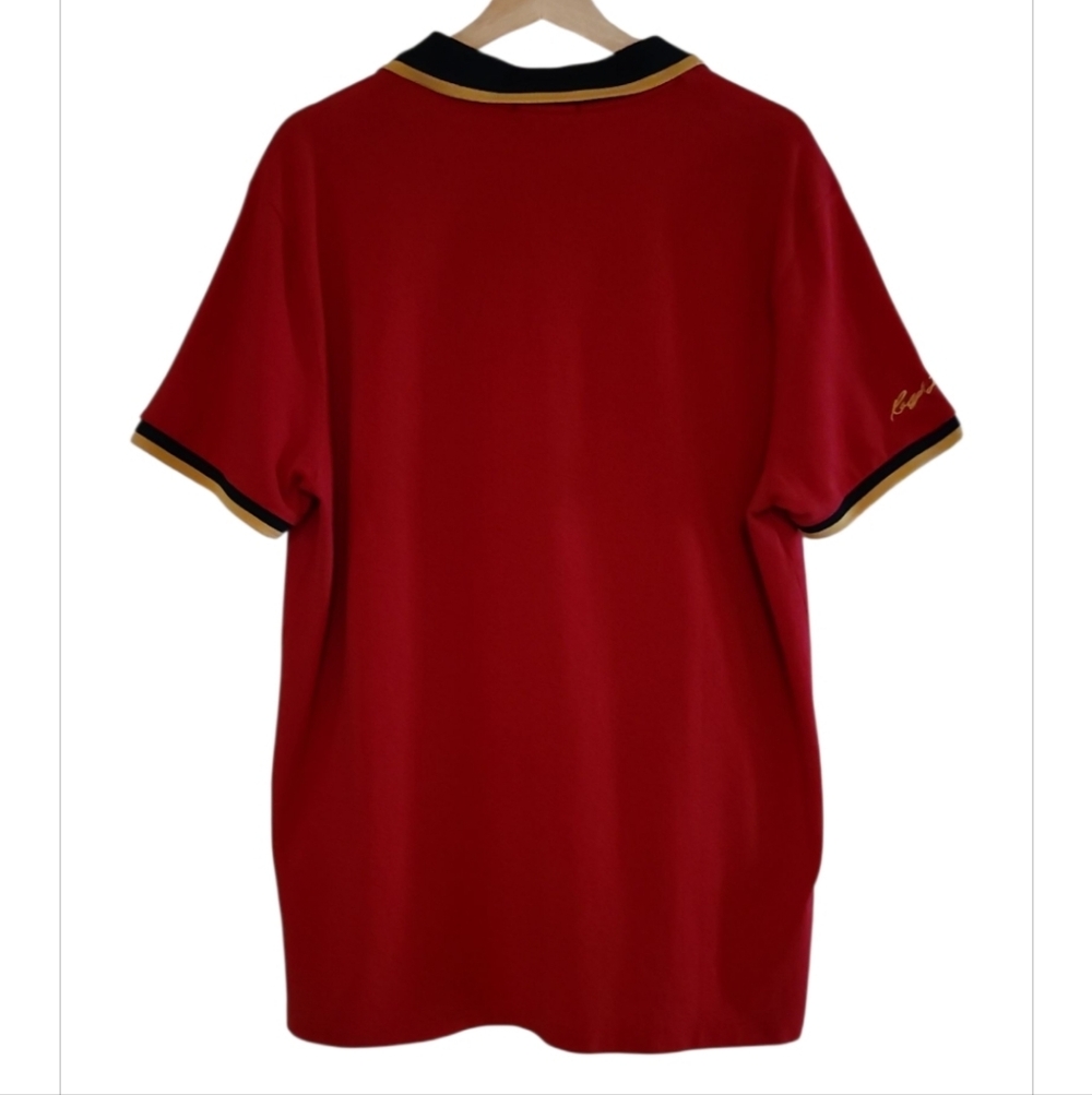 Polo By Ralph Lauren Short Sleeve Polo Shirt Red Yellow Embroidered Sleeve Logo - Picture 10 of 17
